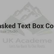 Masked Text Box Control In Visual Studio C