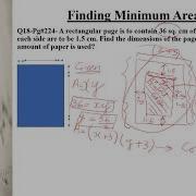 Optimization Problems Finding Area Or Dimensions Of Poster