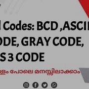 Digital Codes BCD ASCII UNICODE GRAY CODE EXCESS 3 CODE Computer Fundamentals And Html Malayalam