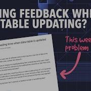 Loading Feedback While Data Table Updating
