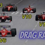 Ferrari F1 2023 Vs V6 V8 V10 V12 Ferrari F1 Engine Mega Drag Race 20 KM