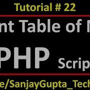 22 PHP How To Print Table Of A Number Using For Loop In Php Script By Sanjay Gupta