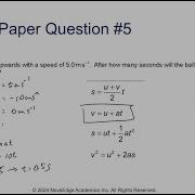 IB Physics A1 Kinematics Past Paper Speedrun Part 1