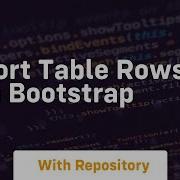 Sort Table Rows In Bootstrap
