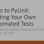 Python Supplemental Automated Testing With PyUnit 1