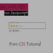 How To Create A Simple Star Rating With CSS No Need Javascript Pure CSS Tutorial Web Tutorials