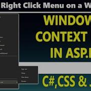 How Do I Create A Right Click Menu