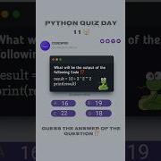 Python Quiz Day 11 Python Pythonquiz Quiz Programming Coding