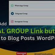 How To Add Social Group Link Buttons To Blog Posts WordPress Tutorial For Beginners