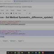 178 Python Set Method Symmetric Difference Update