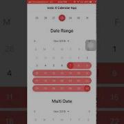 Ionic 4 Calendar App