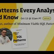 SQL Workshop SQL Patterns Every Analyst Should Know W Ergest Xheblati