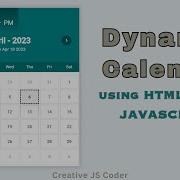 Build A Dynamic Calendar Using HTML CSS And JavaScript Calendar In JavaScript JavaScript Project