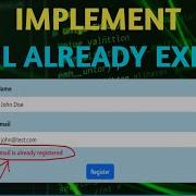 How To Check Unique Email In PHP Registration Form Using MySQL