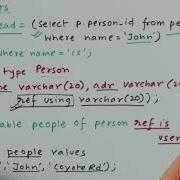 Object Identity And Reference Types In SQL Object Based Databases Database Management System