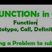 Functions In C Function Prototype Function Call Function Definition