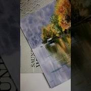 Осений пейзаж акварелью Fall Mountains In Watercolor акварель Watercolor Art Landscape Paint