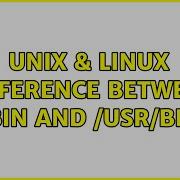 Unix Linux Difference Between Bin And Usr Bin 5 Solutions