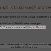 What Is Classes And Libraries In CodeIgniter Free On LearnVern
