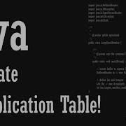 Java Program Generate Multiplication Table Gokila Agurchand