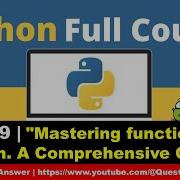 Python Function Tips A Comprehensive Guide Python Tutorial Day9 Python Python3