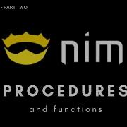 Procedures And Functions With Nim Language