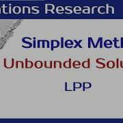 Unbounded Solution In Simplex Method Solution Of LPP Lecture 11