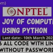 NPTEL THE JOY OF COMPUTING USING PYTHON WEEK 6 ASSIGNMENT ANSWERS 2022