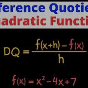 Find A Difference Quotient Quadratic Functions Eat Pi