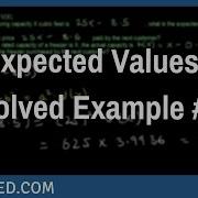 Expected Values Solved Example 1