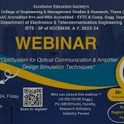 Webinar On OptiSystem For Optical Communication Amplifier Design Simulation Techniques