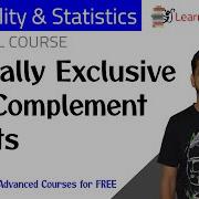 Mutually Exclusive And Complement Events Lesson 27 Probability Statistics Learning Monkey