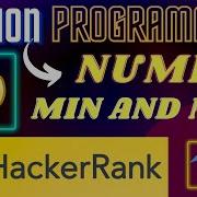 Min And Max In Hindi NumPy HackerRank Python Programming Rajnish Chaurasia