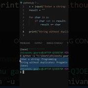 How To Remove Duplicate From A String Python For Beginners Python String