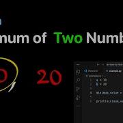 Python Find Minimum Of Two Numbers