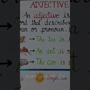English Grammar Chart Model For Adjective Schoolproject Shorts