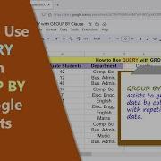 Google Sheets QUERY Function GROUP BY Clause How To Example Spreadsheet Tutorial