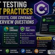 NET Testing Best Practices Clean Tests Code Coverage Interview Questions