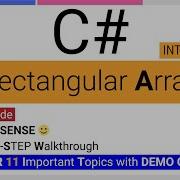 C Rectangular Array 2D Multidimensional Matrix Syntax Declaration Initialization Demo