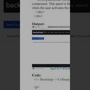 Collapse In Bootstrap Bootstrap