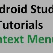 Android Studio Tutorials 33 Context Menu In Android