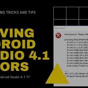 Solved Android Studio Error After Updating To Android 4 1 Solving Android Studio Errors