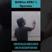 Example Of Bitwise XOR Operators