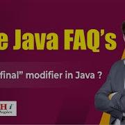 What Is Final Modifier In Java Core Java Interview Questions Naresh IT