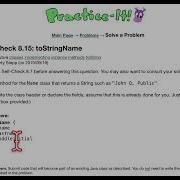 Java Practice It Self Check 8 15 ToStringName Classes Instance Methods Point ToString