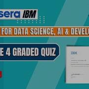 Coursera IBM Python For Data Science AI Development Module 4 Graded Quiz
