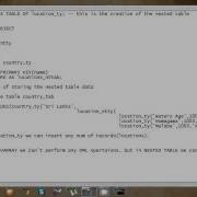 Nested Tables