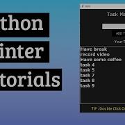 Python GUI CLI TODO Task Manager Using Tkinter And SQLITE3