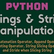 Strings And String Manipulations In Python String Operators Chapter 8 XII STD Computer Science