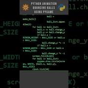Learn To Make Games In Python Bouncing Balls Pygame Animation Shorts Coding Programming